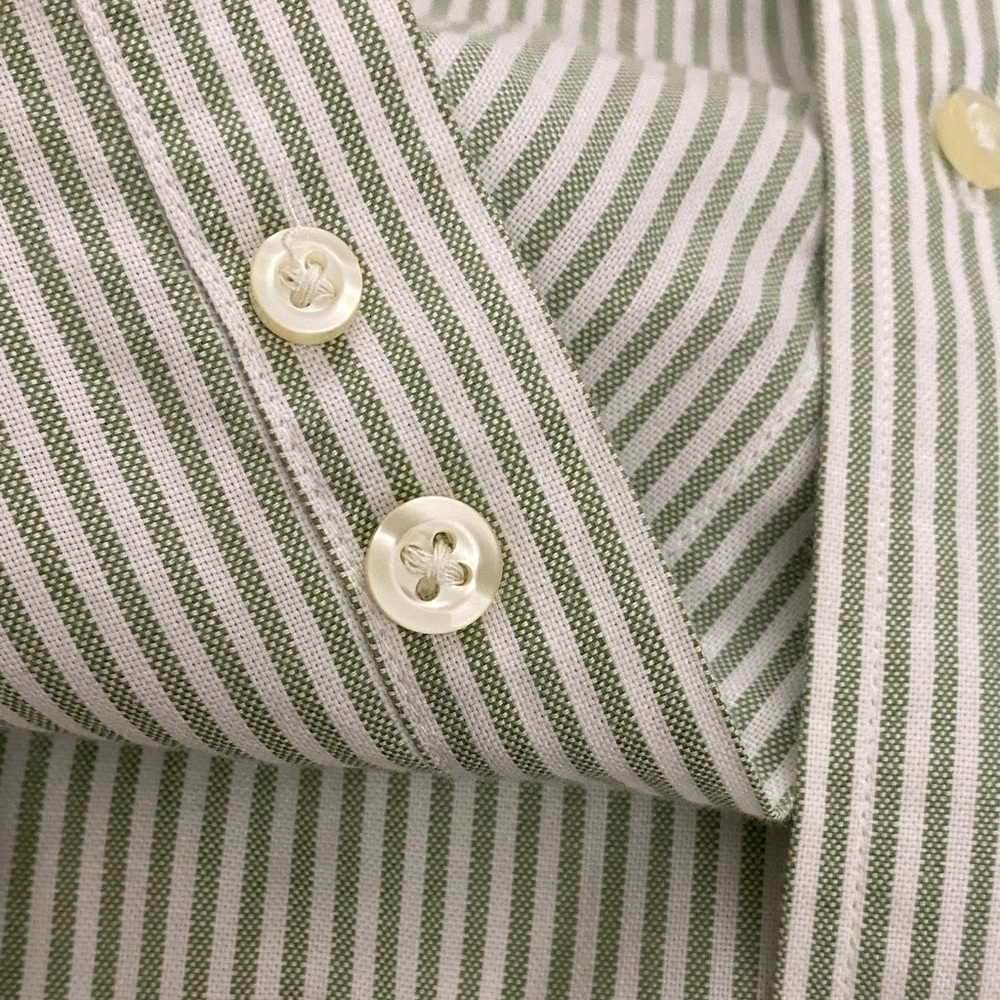 Tommy Hilfiger Olive Striped Men's Shirt - Picture 5 of 9